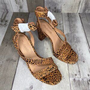 Madewell The Liv Sandal in Mini Leopard Calf Hair